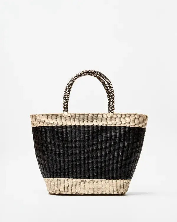 bolso de toquilla negro natural Naira de URURI